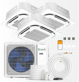 Installation Kit Bravo 30000 BTU Ductless Mini Split Ceiling Cassette Air Conditioner with R32 refrigerant 230V SEER 23.0 ...