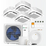 Installation Kit Bravo 42000 BTU Ductless Mini Split Ceiling Cassette Air Conditioner with R32 refrigerant 230V SEER 24.0 ...