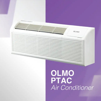 White Remote Control OLMO 12000 BTU Ductless Single Zone Indoor Unit Mini Split PTAC Air Conditioner with R32 refrigerant ...
