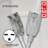 White OLMO 15000 BTU Ductless Single Zone Mini Split PTAC Installation Kit with R32 refrigerant 230V Inverter