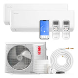 OLMO Sierra 18,000 BTU 2-Zone 9k+9k Wall Mount, 230V, R454B