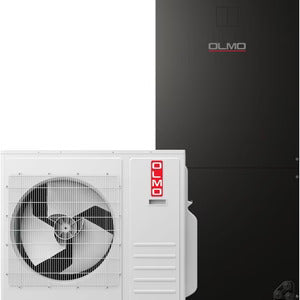 Black and white heat pump system in 18 SEER ductless mini split air conditioner collection