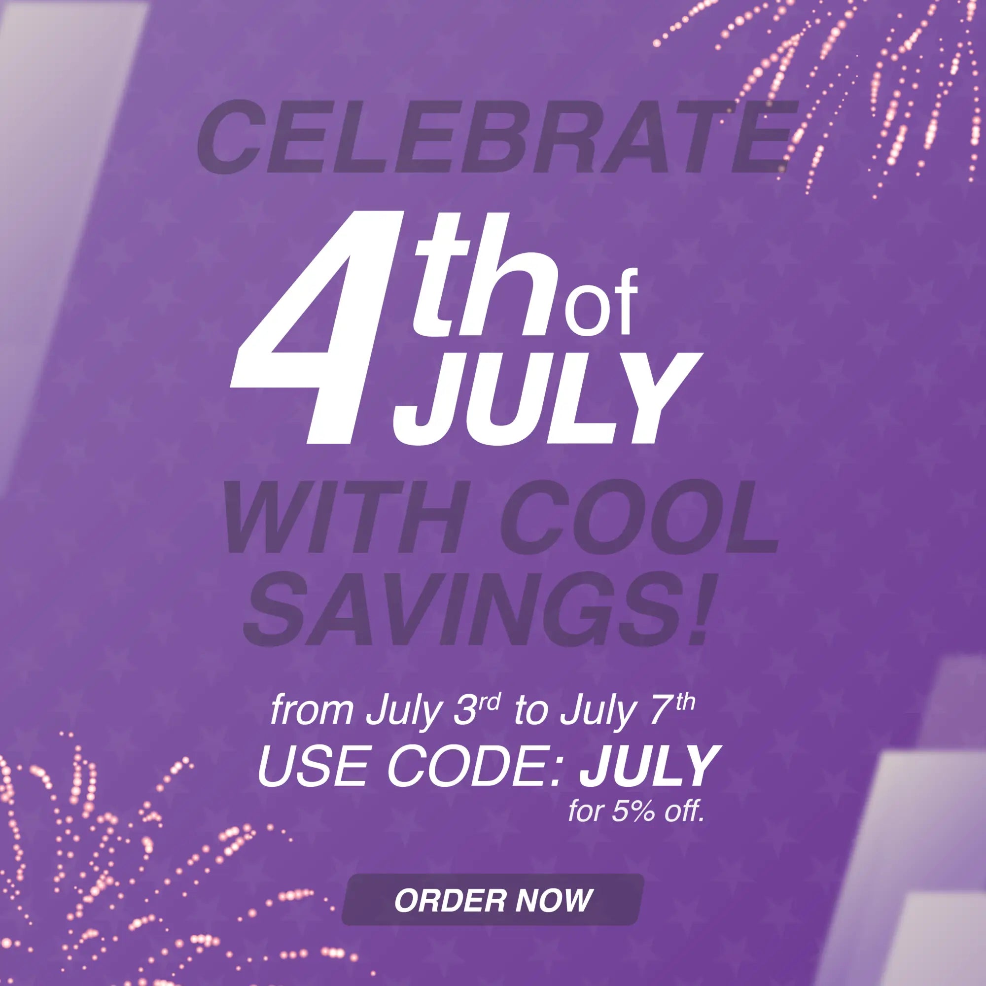 Purple july 4th banner for minisplits4less mini split air sale