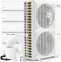 White Penta Zone Ductless Mini Split with Ceiling Cassettes from 5 Zone collection