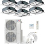 6-zone mini split system with six cassette indoor units