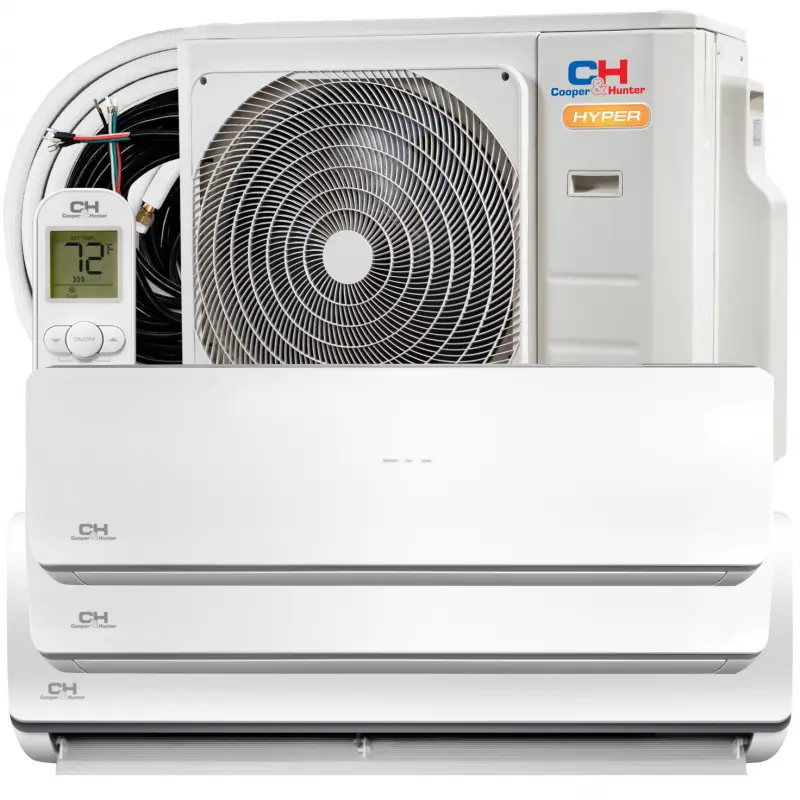White Dakota Series ductless mini split air conditioner for cooling comfort