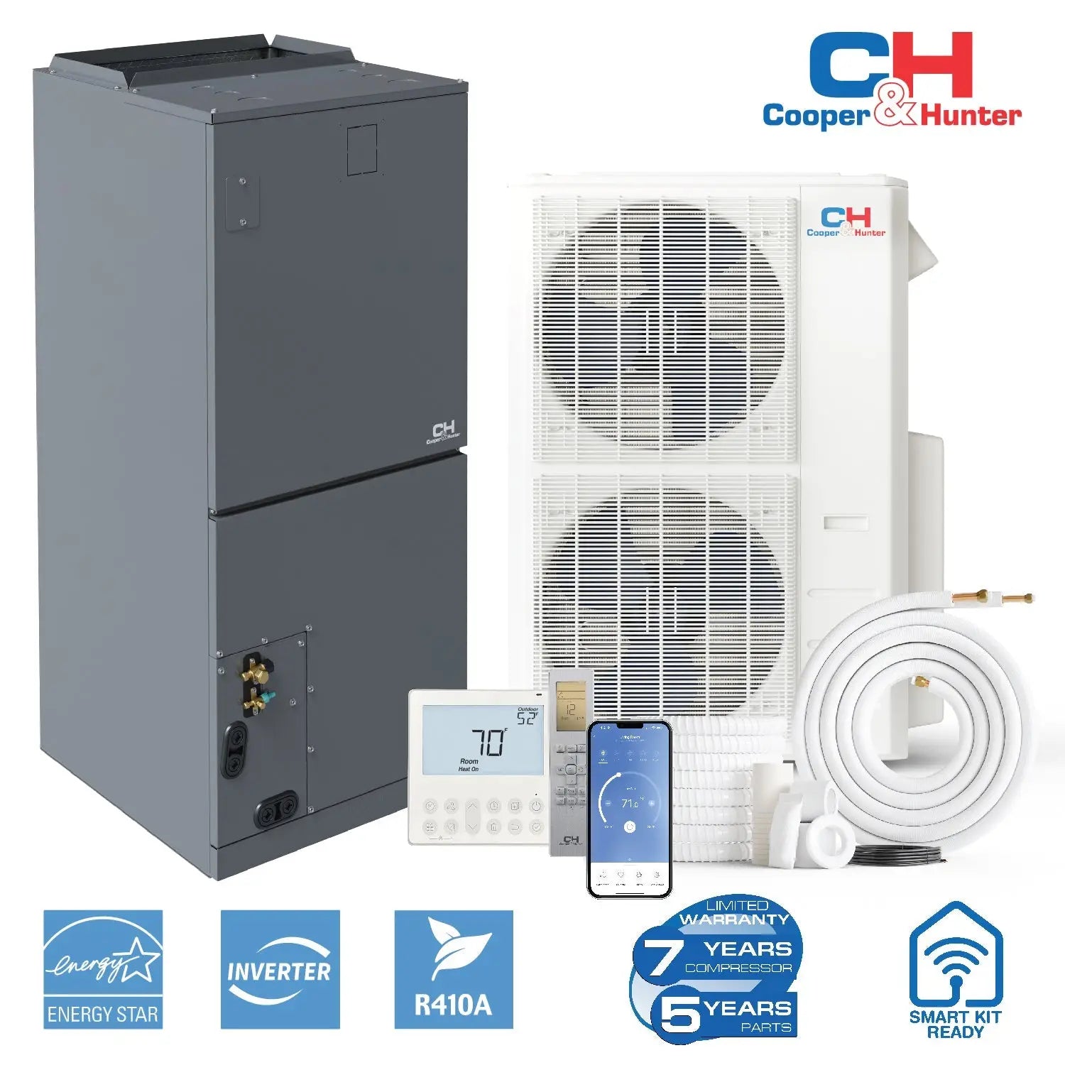 Cooper & Hunter Olivia Series ductless mini split HVAC system with air handler in Featured Products
