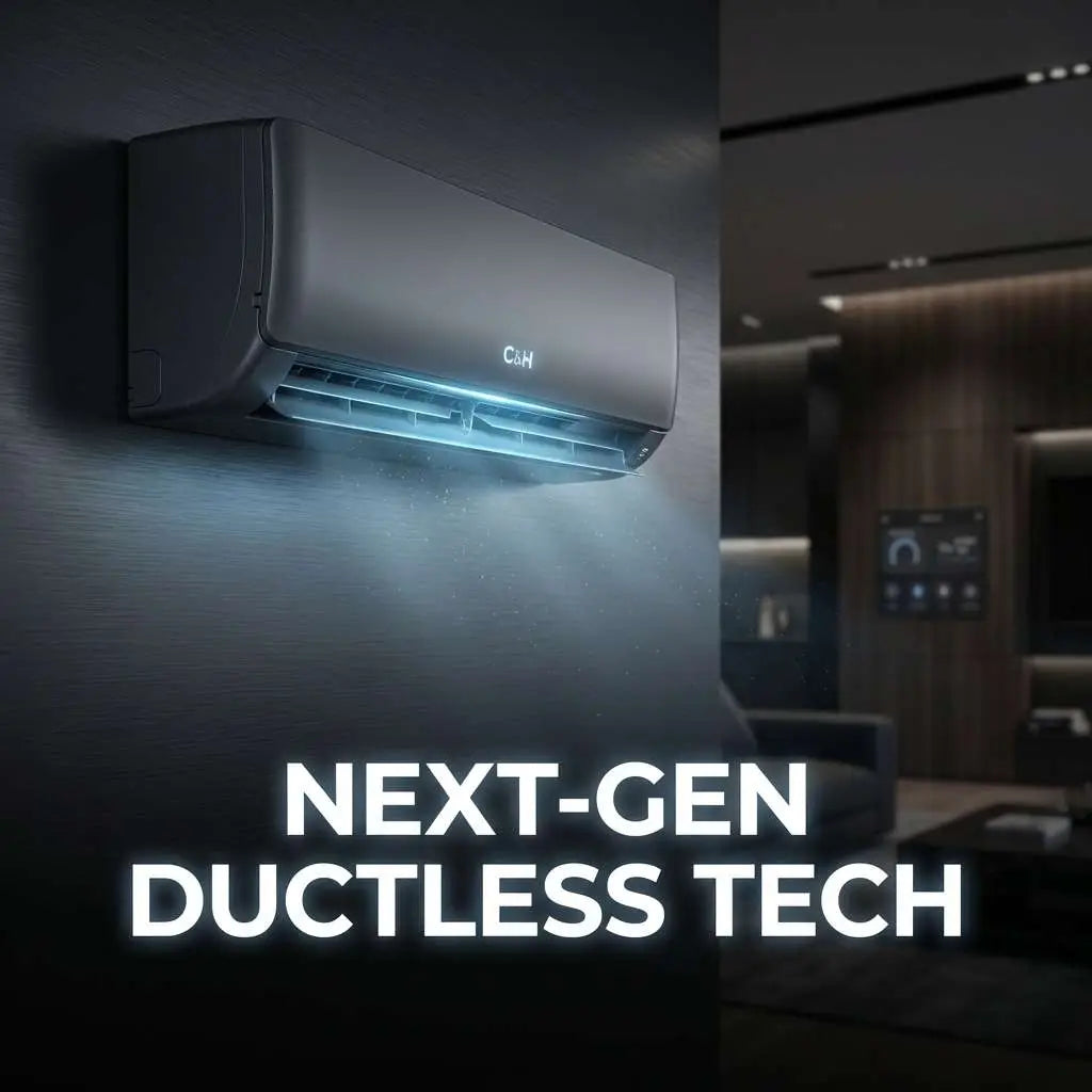 Sleek black wall-mounted air conditioner with modern design and blue vent light best buy ac for cool indoor units