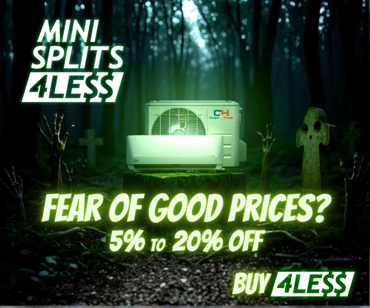 Top Less Split 3 Zone Trick-or-Heat Savings 👻 Ductless Mini Split AC Sale ...