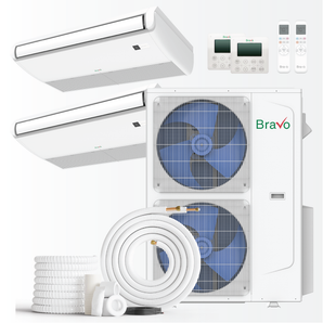Bravo 42,000 BTU 2-Zone 12k+24k Universal Floor & Ceiling Console, 230V, R32 - Non-Ducted Mini Split Air Conditioner Heat Pump