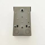 Gray ARMBRIDGE 30A fusible disconnect box with knockouts for mini split line set