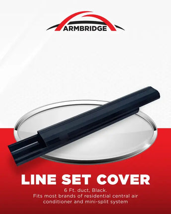 ARMBRIDGE 6ft black PVC line set cover for mini split AC systems