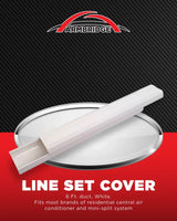 6ft white PVC line set cover for ductless mini split AC ducts