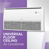 White Outdoor Unit Bravo 42000 BTU Ductless Mini Split Universal Floor/Ceiling Smart WiFi Control with R32 refrigerant 230...