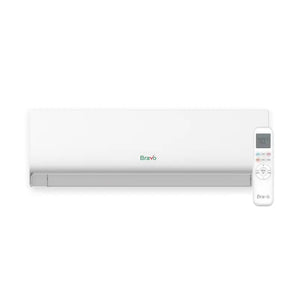 White Bravo Milano 7000 BTU ductless mini split wall mount AC with remote