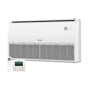 White Bravo Milano 9000 BTU universal floor ceiling AC with dual grilles