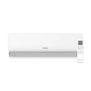White Bravo Milano 9000 BTU ductless mini split wall mount AC with remote