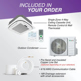 Bravo Pisa 24,000 BTU Single Zone Ceiling Cassette, 230V, R32 - Ductless Mini Split Heat Pump – view 8