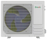 White bravo pisa outdoor air conditioning unit with protective grille for ceiling cassette 9000 btu single zone heat pump