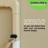 Painting Cooper&Hunter 12ft insulated pre-flared ductless mini split line set cover beige to white
