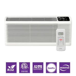Cooper & Hunter Inverter PTAC Heat Pump with Remote Control, R32 Refrigerant, ETL Listed, AHRI Certified