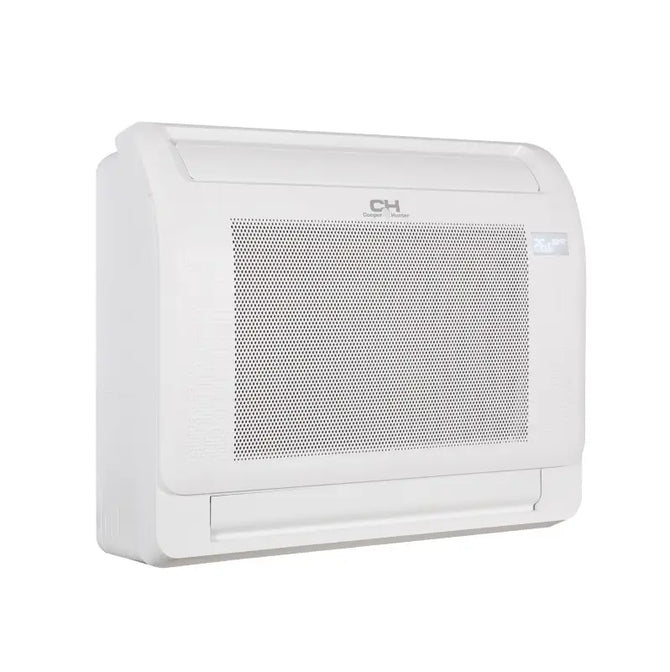 White ceiling-mounted air conditioner from Cooper & Hunter Sophia Series Mini Floor Console