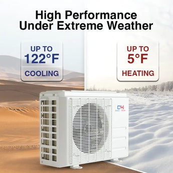White Cooper & Hunter 18000 BTU Ductless Single Zone Mini Split Air Conditioner with R454B refrigerant 230V SEER 19.2 - Vi...