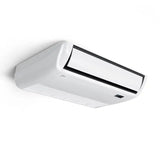 Sleek white Cooper & Hunter r454b universal floor ceiling AC, black trim