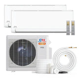 White Cooper & Hunter 19000 BTU Ductless Mini Split Air Conditioner with R410A refrigerant 230V SEER 21.5 Inverter
