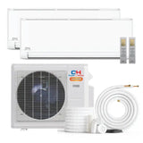 White Cooper & Hunter 19000 BTU Ductless Mini Split Air Conditioner with R410A refrigerant 230V SEER 21.5 Inverter