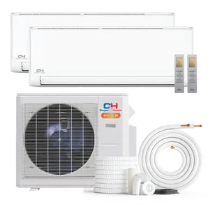 White Cooper & Hunter 28000 BTU Ductless Mini Split Air Conditioner 230V SEER 23.0