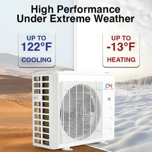 White air conditioning unit from Cooper & Hunter Olivia Midnight multi zone AC