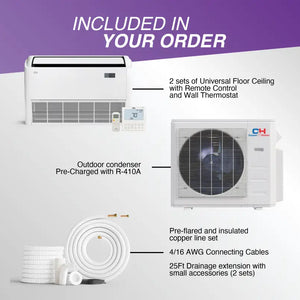 Air conditioning system components of Cooper & Hunter Sophia Series 2 Zone Ductless AC