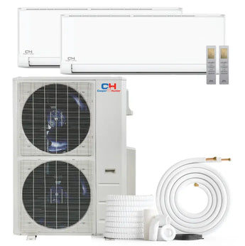 White Installation Kit Cooper & Hunter 48000 BTU Ductless Mini Split Air Conditioner with R410A refrigerant 230V SEER 23.4...