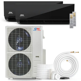 Black Cooper & Hunter 48000 BTU Ductless Mini Split Air Conditioner with R454B refrigerant 230V SEER 23.4 Inverter