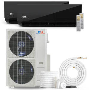 Black ductless mini split air conditioner from Cooper & Hunter Olivia Midnight series