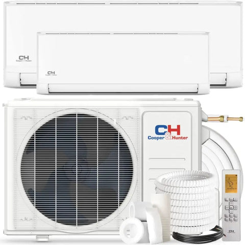 Cooper and Hunter Dual Zone Mini Split System Bundle