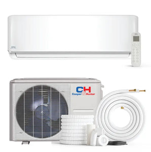 White Cooper & Hunter 24000 BTU Ductless Single Zone Mini Split Air Conditioner with R410A refrigerant 230V SEER 18.9 Inve...