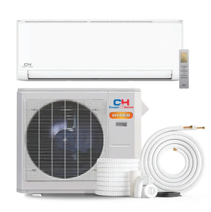White split-system mini split AC from minisplits4less in C&H Sophia Series swatch color type