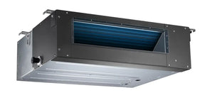Cooper & Hunter 24k BTU slim duct R-410A AC with black silver design and blue coil