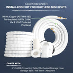 3/8’’-5/8’’ Mini Split Installation Kit Insulated Pre-Flared 16ft/25ft/50ft with Connection Wires - Accessories