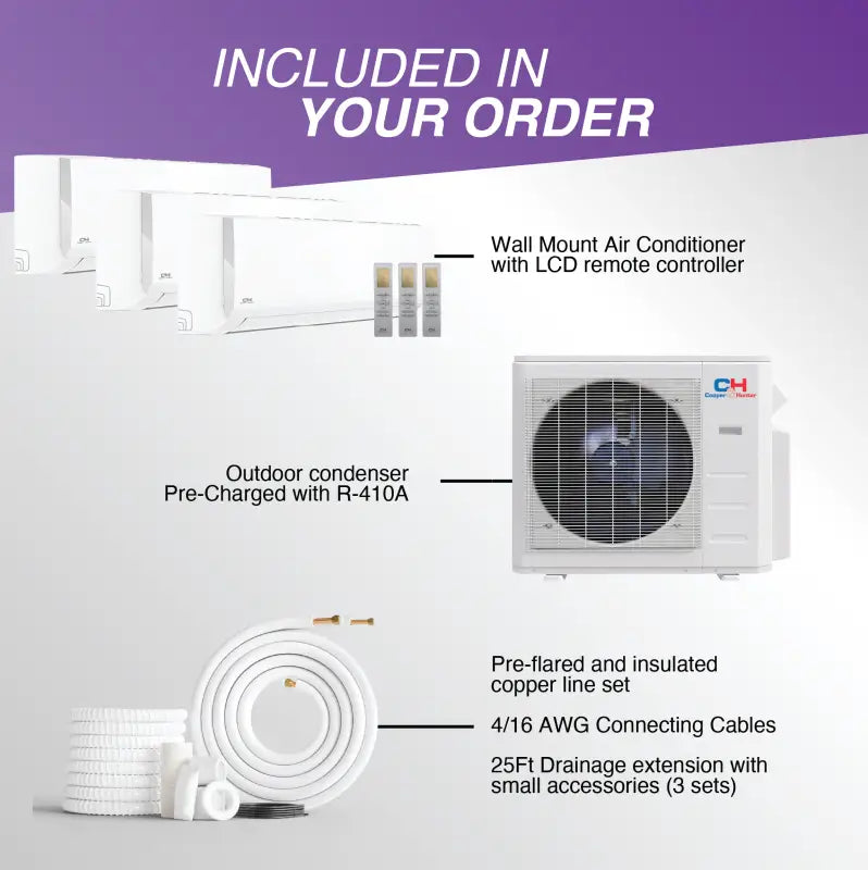 Mini-split AC components from minisplits4less C&h Sophia Series in swatch color type