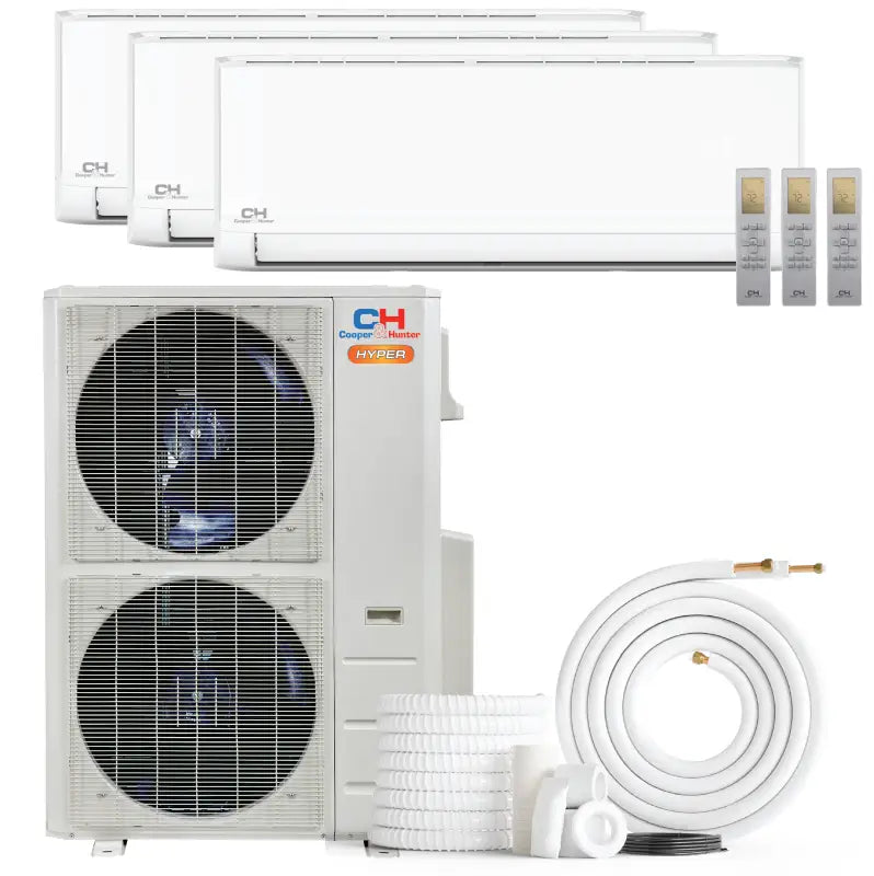 Multi-zone ductless mini split AC from Cooper & Hunter Hyper Series with Hyper Heat ductless tech