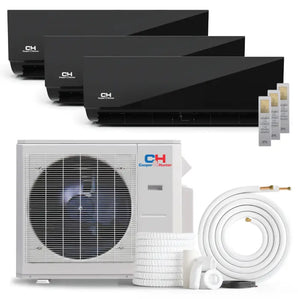 Black Cooper & Hunter 36000 BTU Ductless Mini Split Air Conditioner with R454B refrigerant 230V SEER 23.9 Inverter