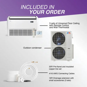 Cooper & Hunter C&H Sophia Series mini-split AC with indoor units outdoor condenser and accessories