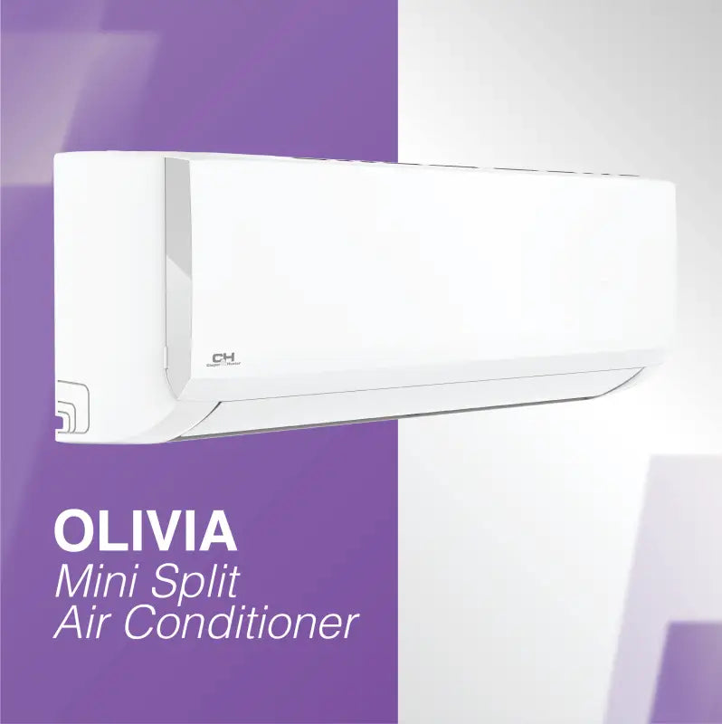 White ductless mini split AC by Cooper & Hunter, tri zone multi cooling unit
