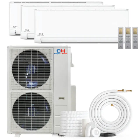 Multi-zone ductless mini split AC by Cooper & Hunter, wall mount ductless system