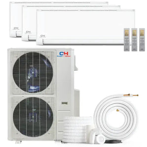 Multi-zone ductless mini split AC system by Cooper & Hunter, tri zone multi setup