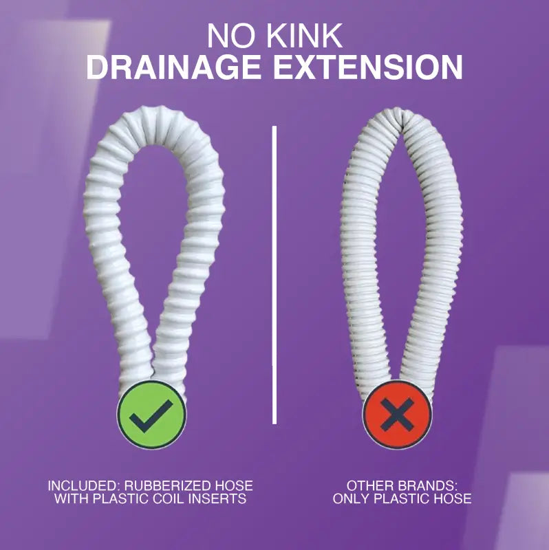 Drainage hose comparison for ductless mini split tri zone multi system by Cooper & Hunter