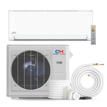 White Remote Control Cooper & Hunter 30000 BTU Ductless Single Zone Mini Split Air Conditioner with R454B refrigerant 230V...